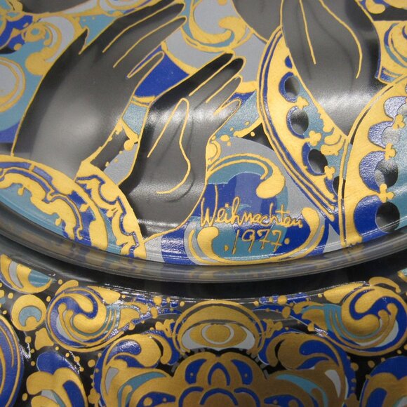 ROSENTHAL Bjorn Wiinblad The Annunciation Christmas Wall Plate 1977 Signed Vinta - Picture 8 of 12